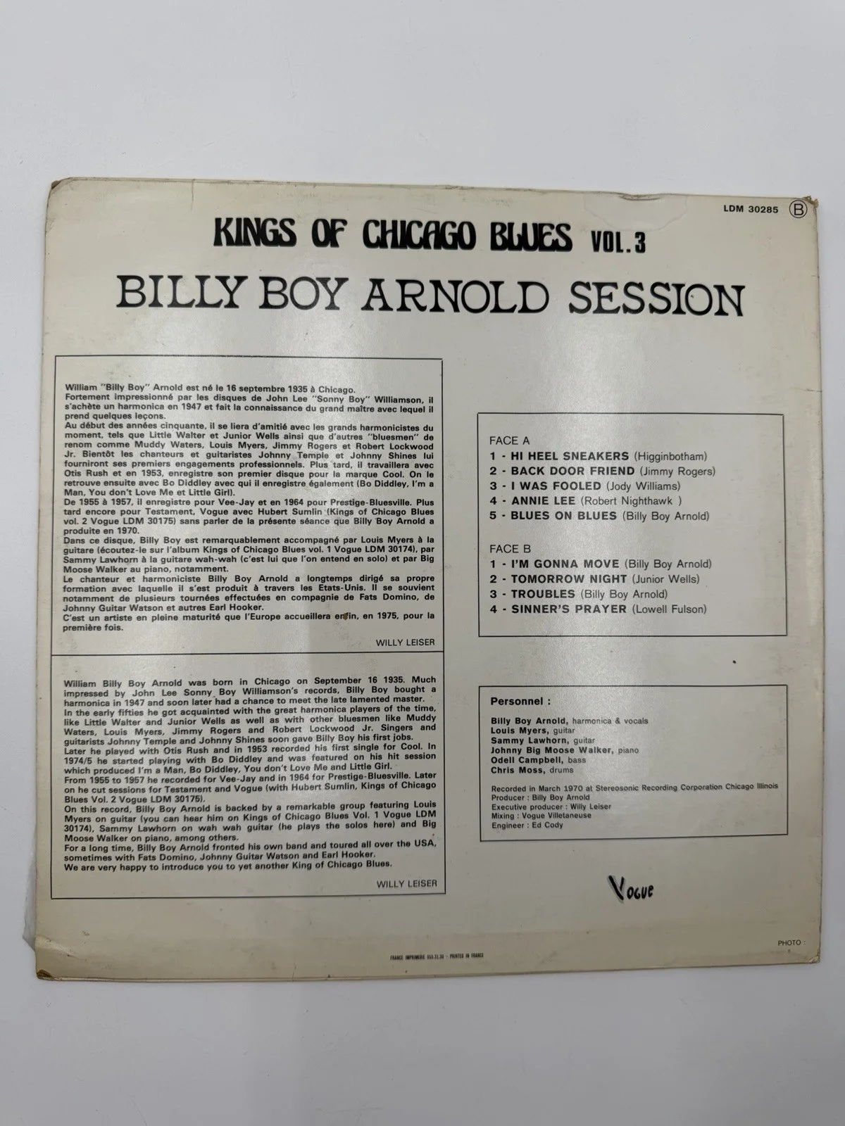 Billy Boy Arnold Signed Album Cover (Cover Only – No Record), изображение 3