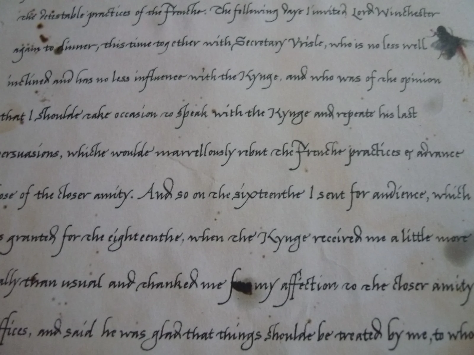 Framed movie prop replica a4 chapuys's letter the tudors tv show illustrious, изображение 2