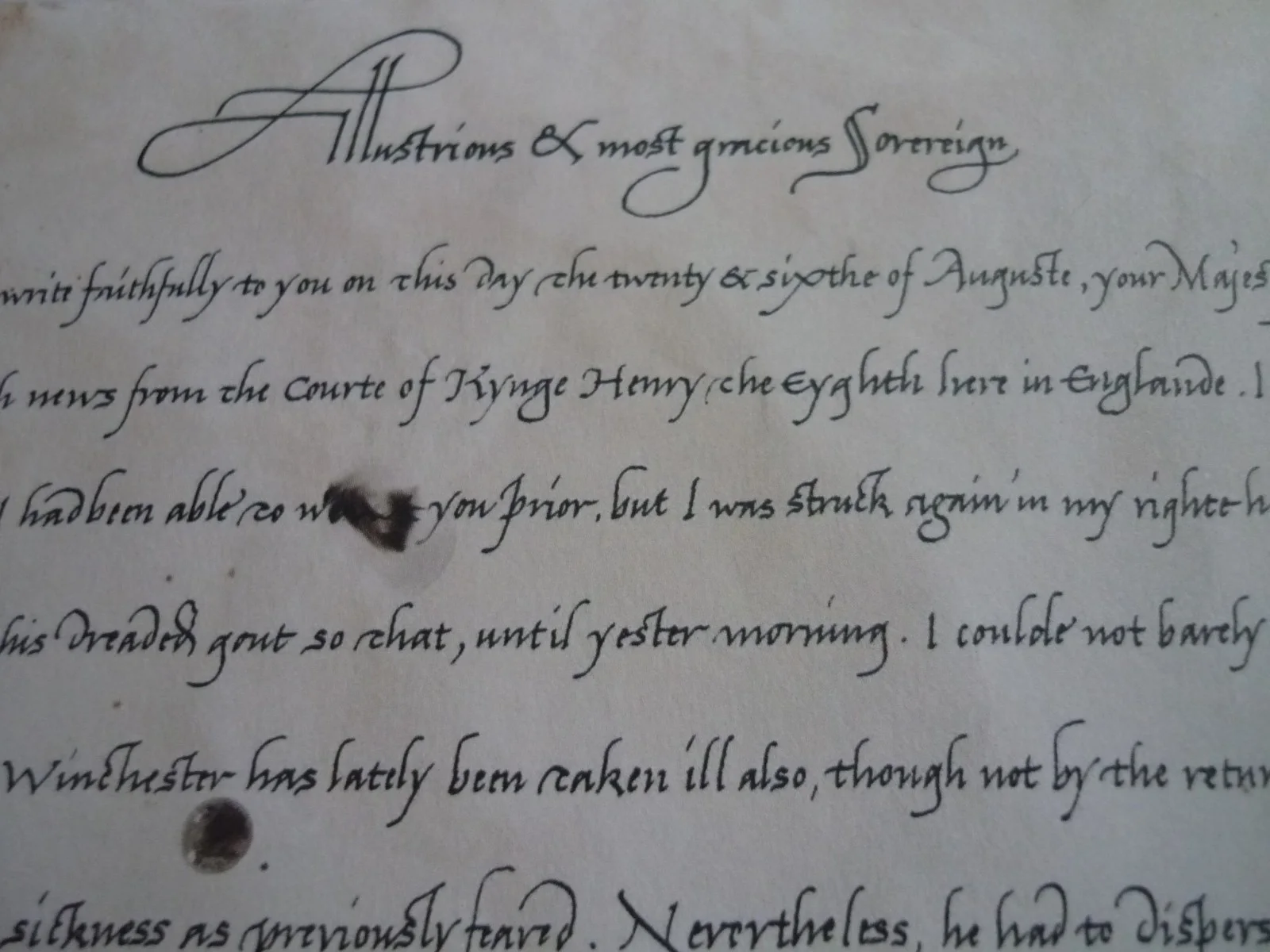 Framed movie prop replica a4 chapuys's letter the tudors tv show illustrious, изображение 3