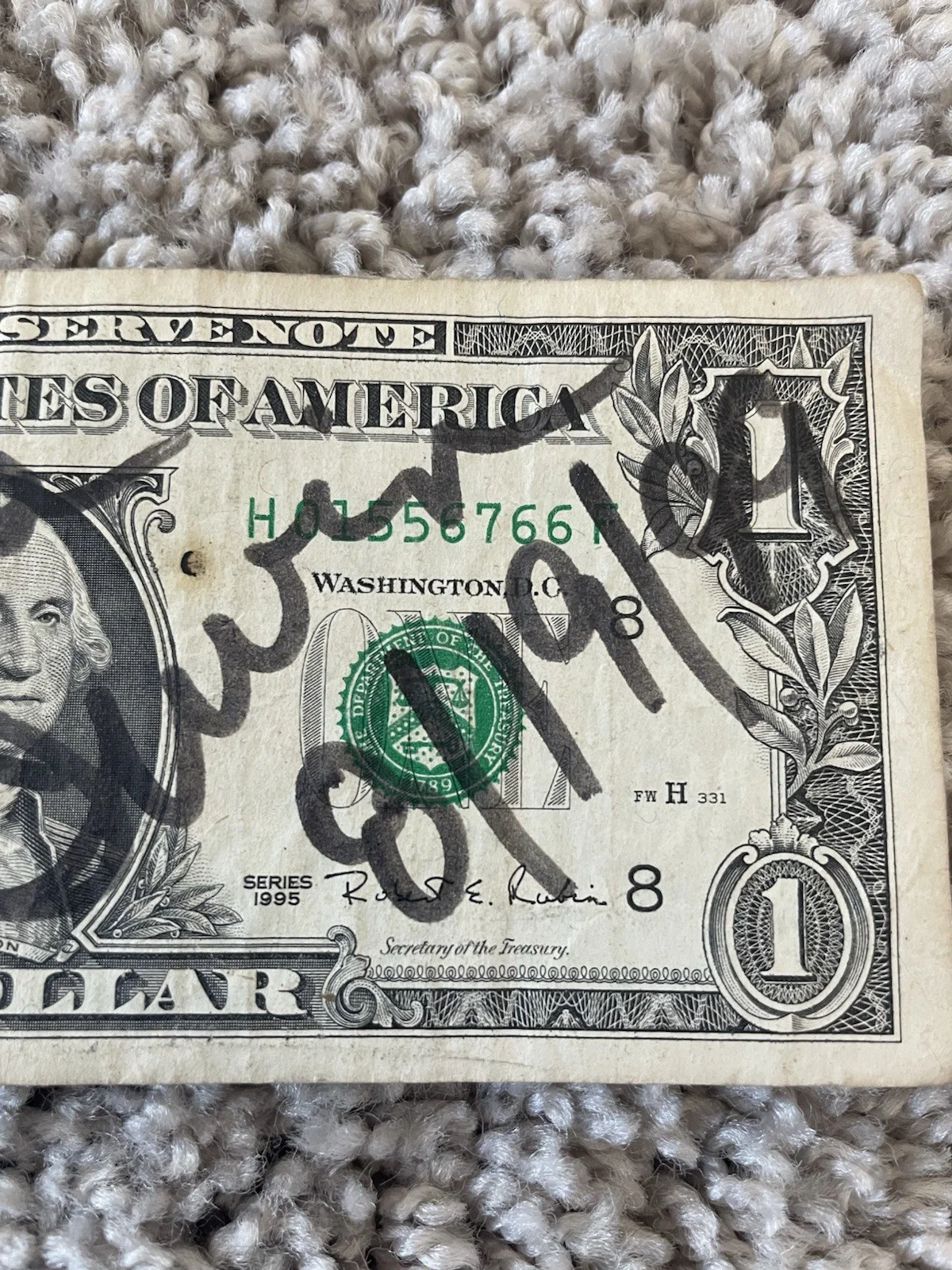 Debra Irwin Autograph On Dollar Bill Actress Voiceover Award Winner, изображение 2