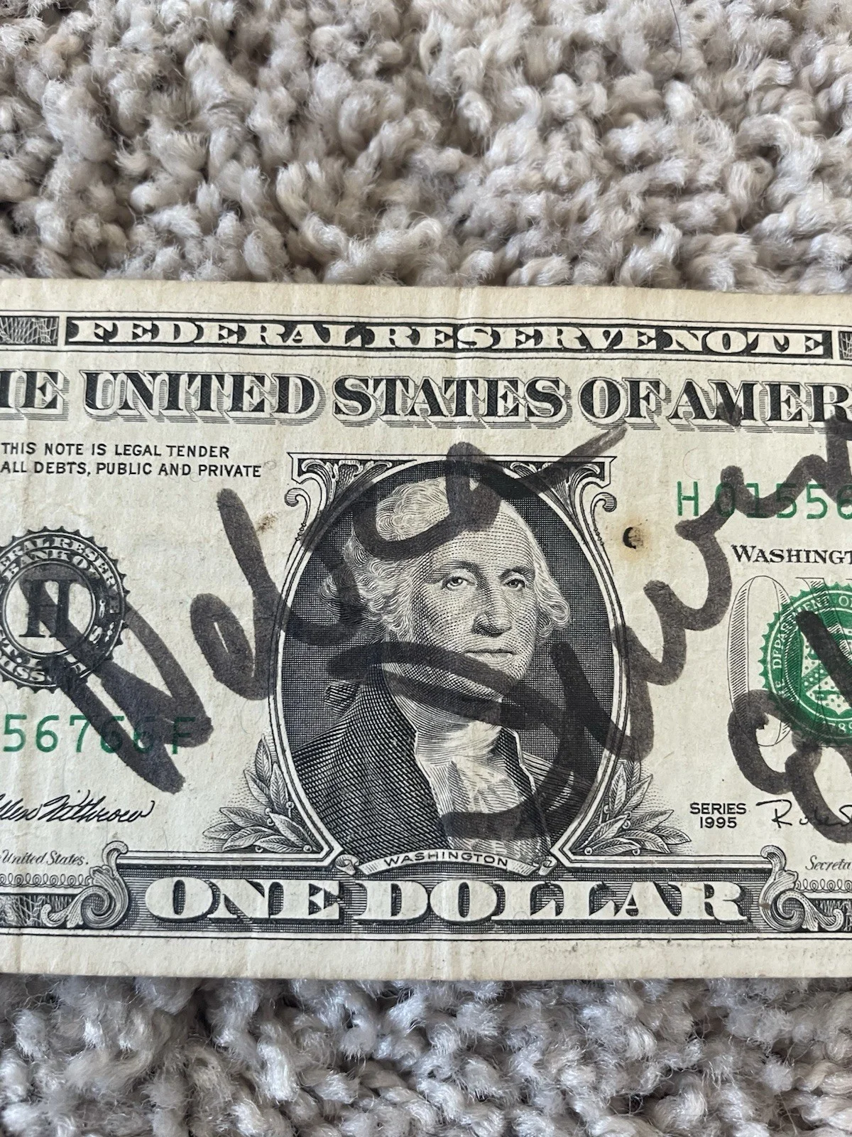 Debra Irwin Autograph On Dollar Bill Actress Voiceover Award Winner, изображение 4