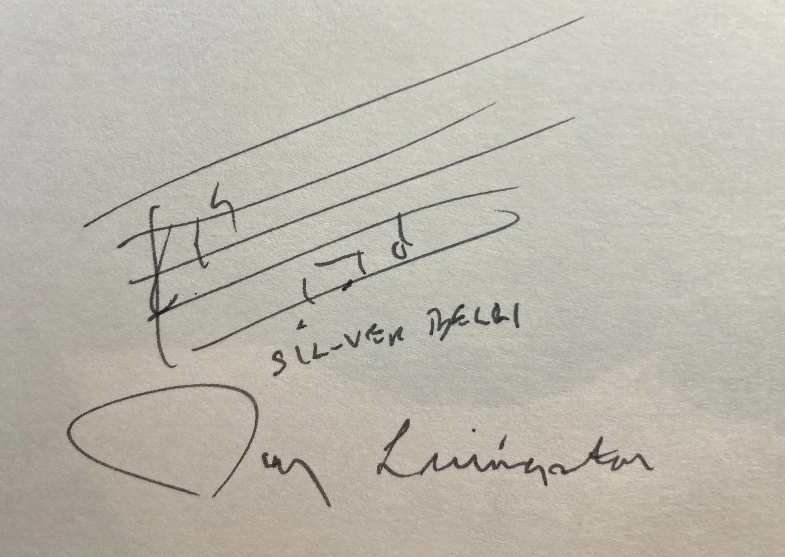 JAY LIVINGSTON-Autograph Musical Quote Signed-"Silver Bells" - "Que Sera, Sera", изображение 2