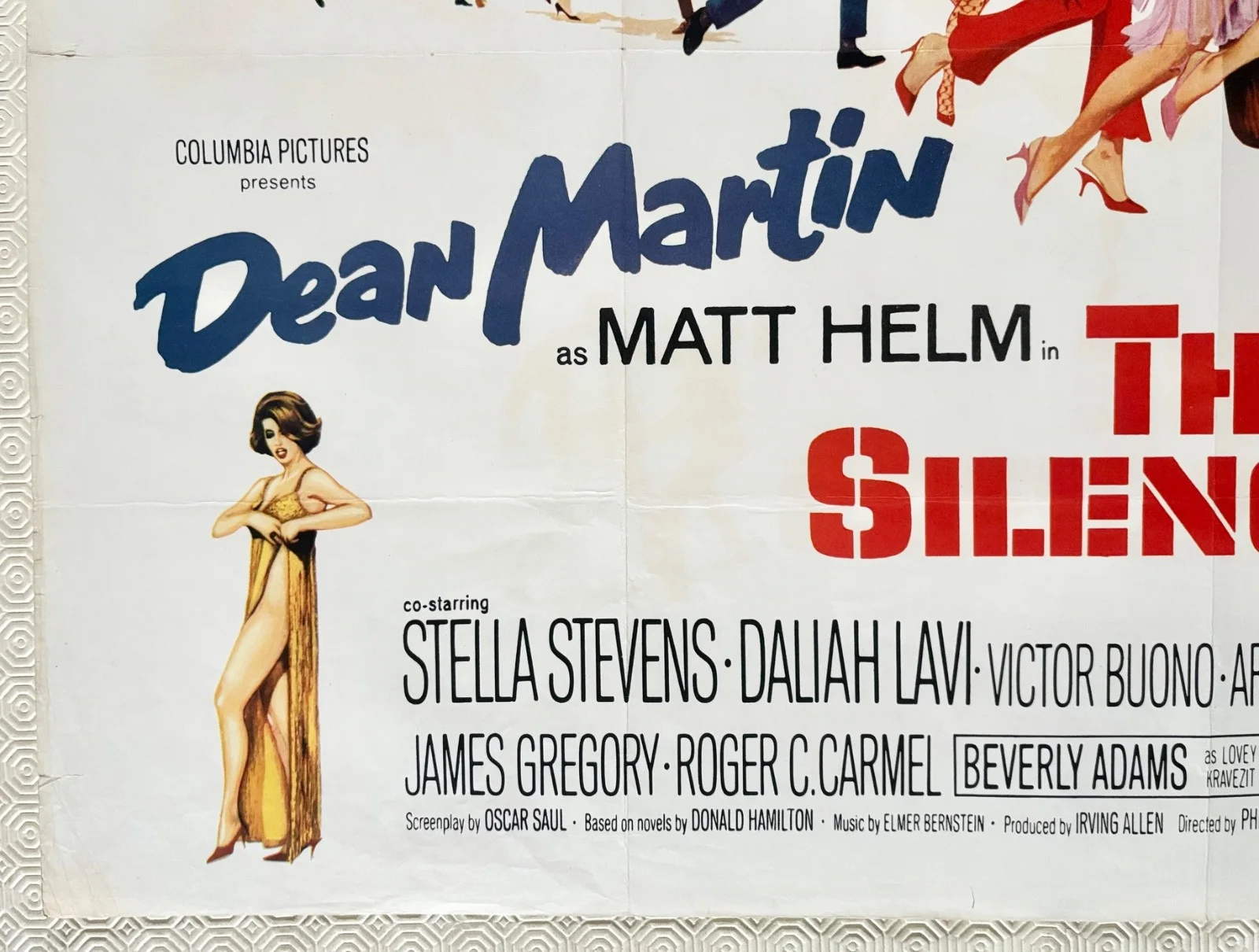 The Silencers Original 1966 Quad Poster Matt Helm Dean Martin Stella Stevens, изображение 2