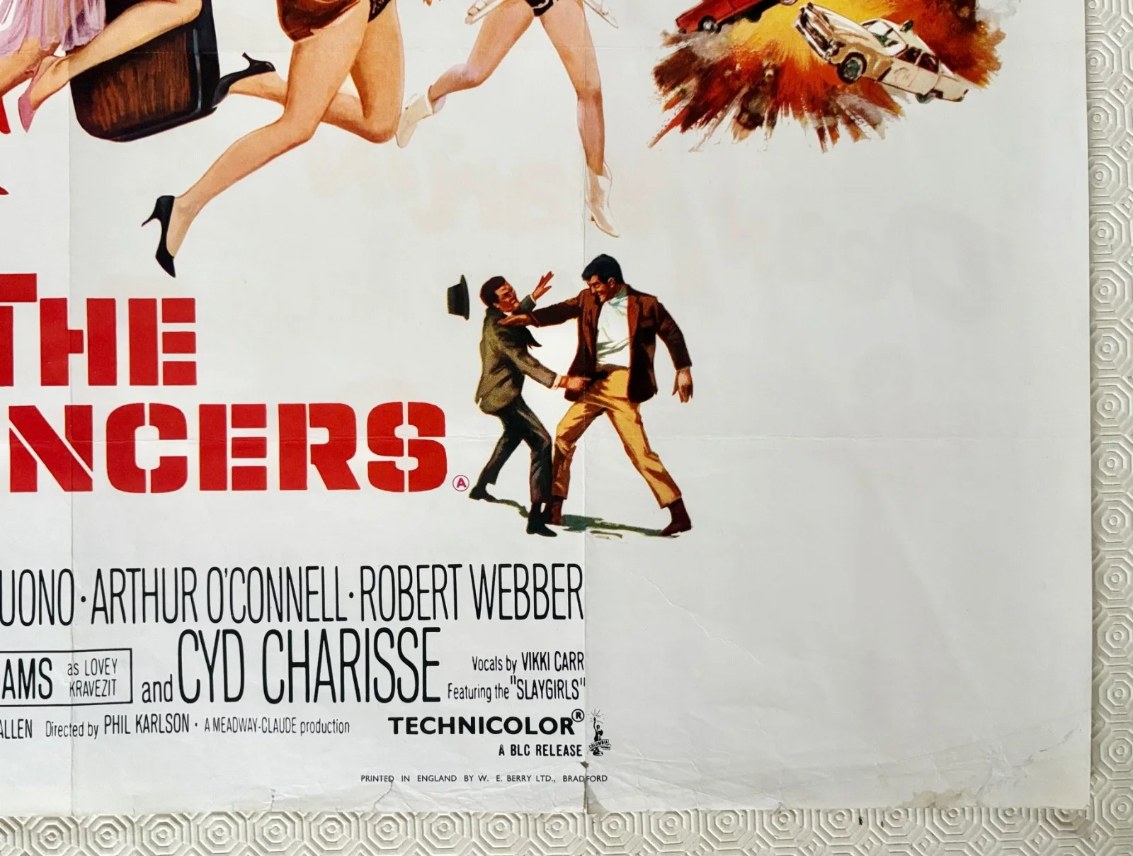 The Silencers Original 1966 Quad Poster Matt Helm Dean Martin Stella Stevens, изображение 3
