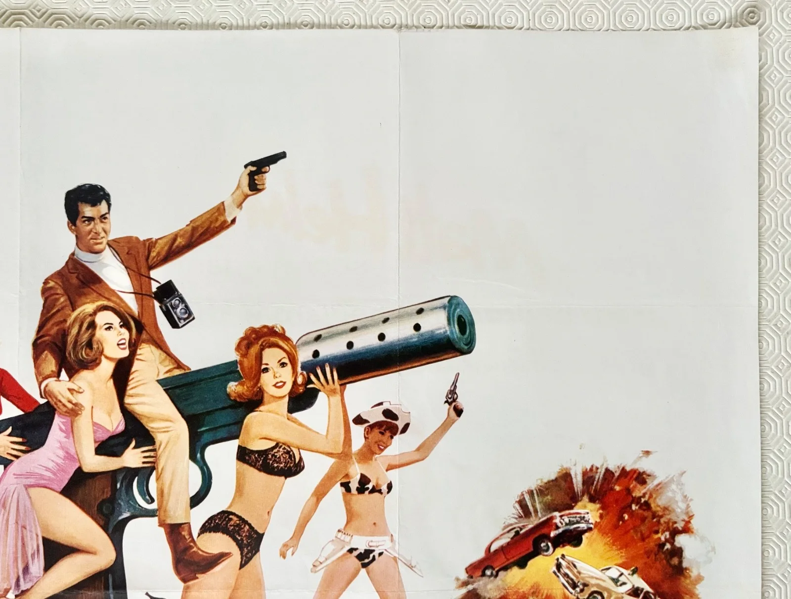 The Silencers Original 1966 Quad Poster Matt Helm Dean Martin Stella Stevens, изображение 4
