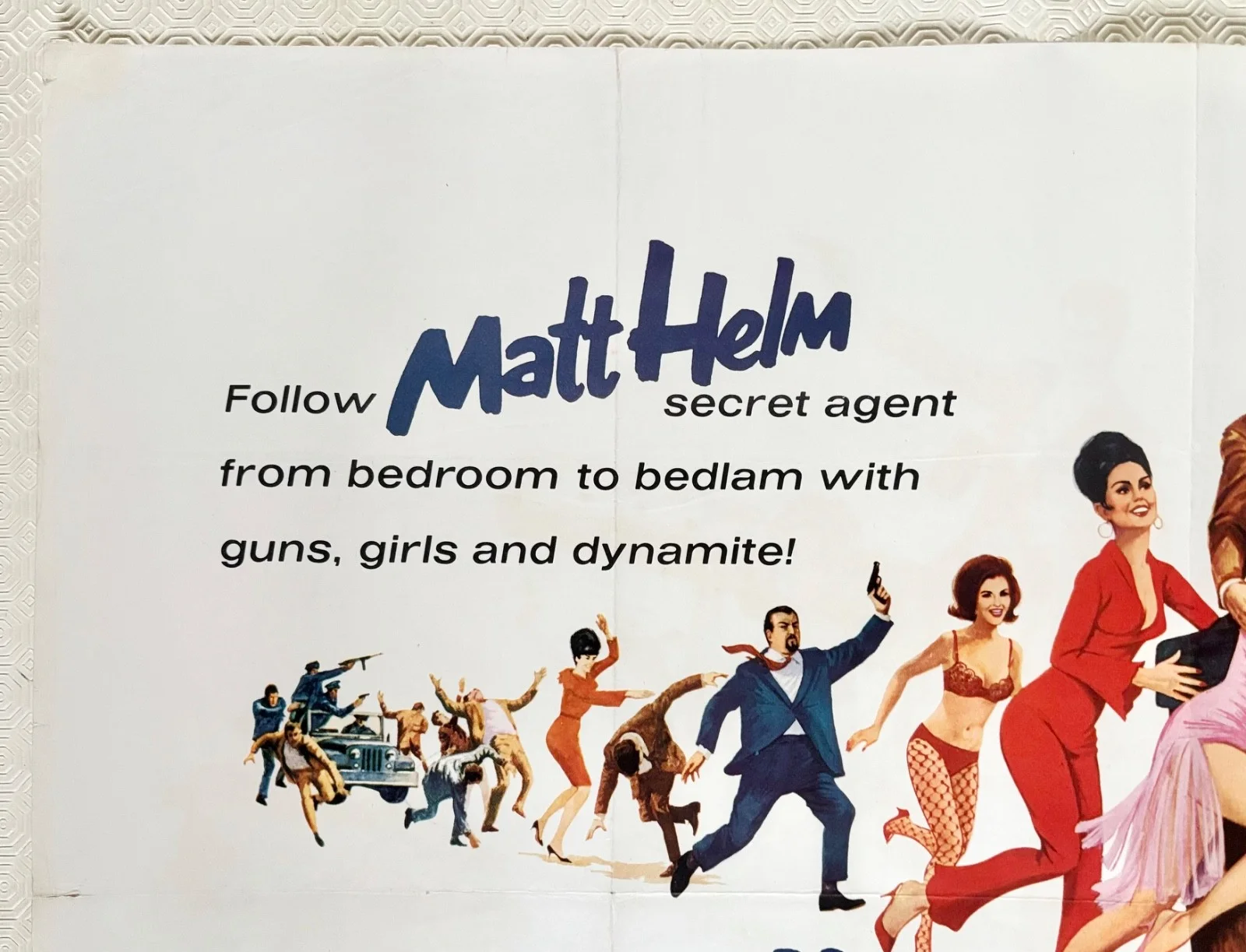 The Silencers Original 1966 Quad Poster Matt Helm Dean Martin Stella Stevens, изображение 5