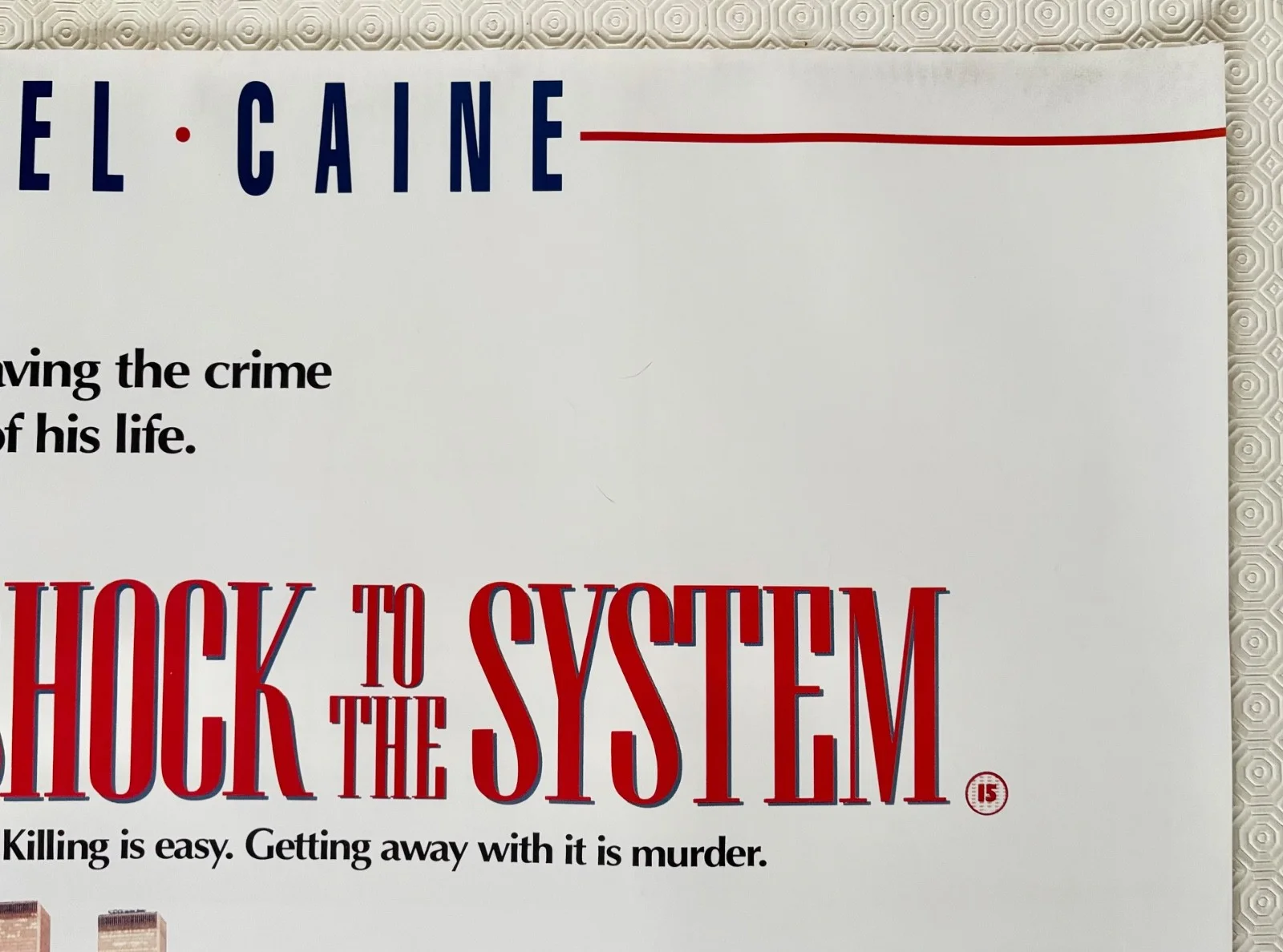 A Shock To The System Original 1990 Quad Poster Michael Caine Elizabeth McGovern, изображение 3
