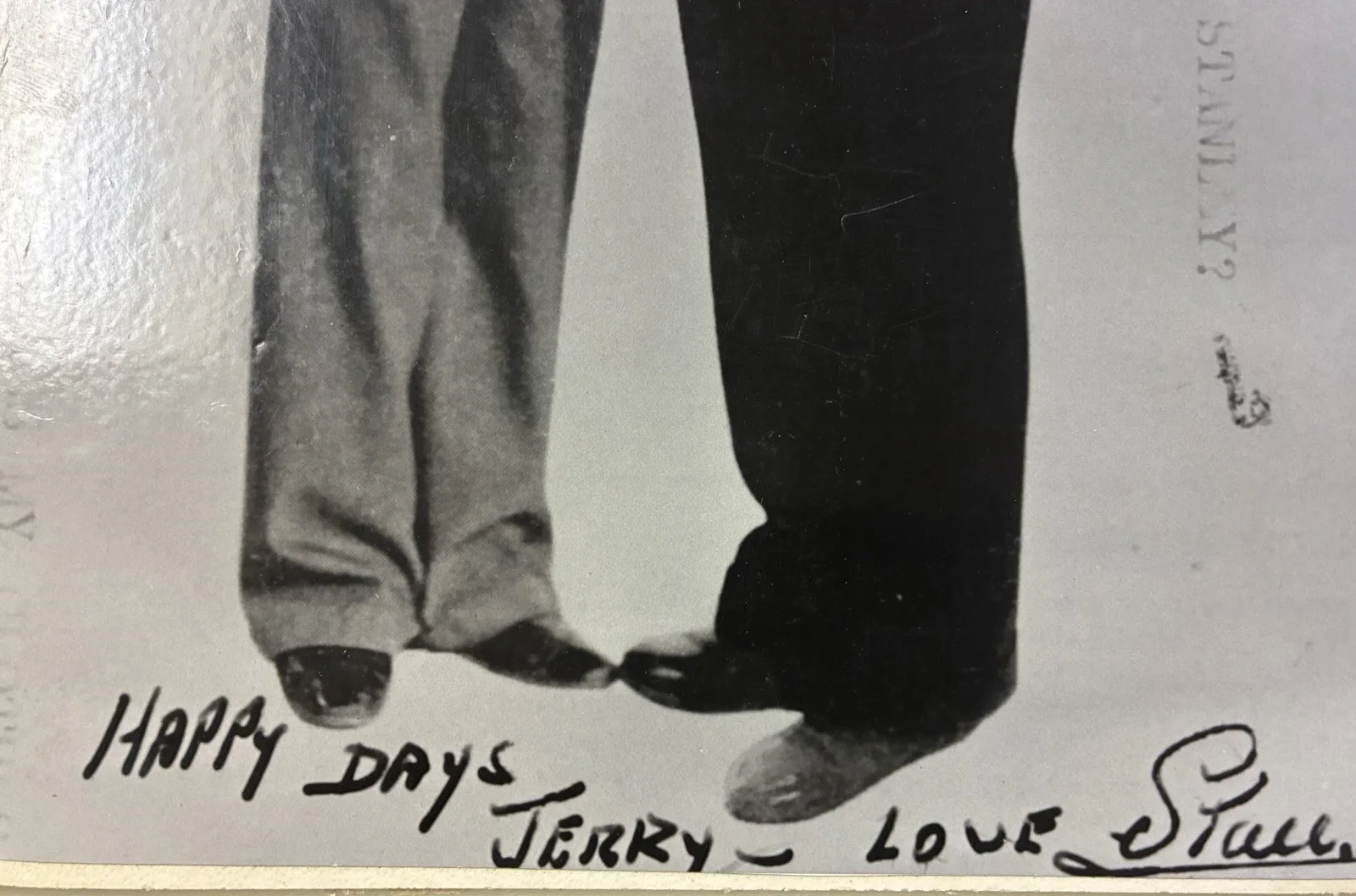 Stan Laurel — Signed photo of Laurel and Hardy to Jerry Lewis G2U, изображение 3