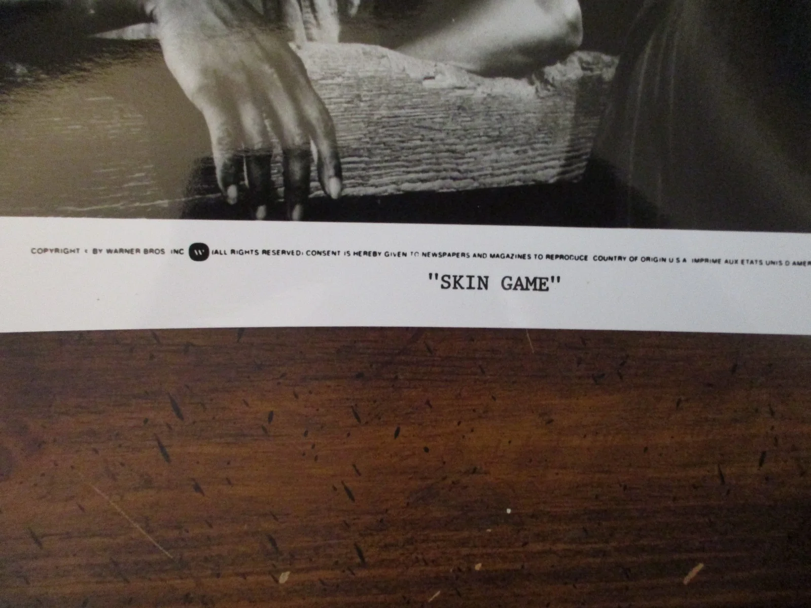 Louis Gossett/James Garner/(SKIN GAME)1971 10 x 8 Glossy Black/White Press Photo, изображение 2