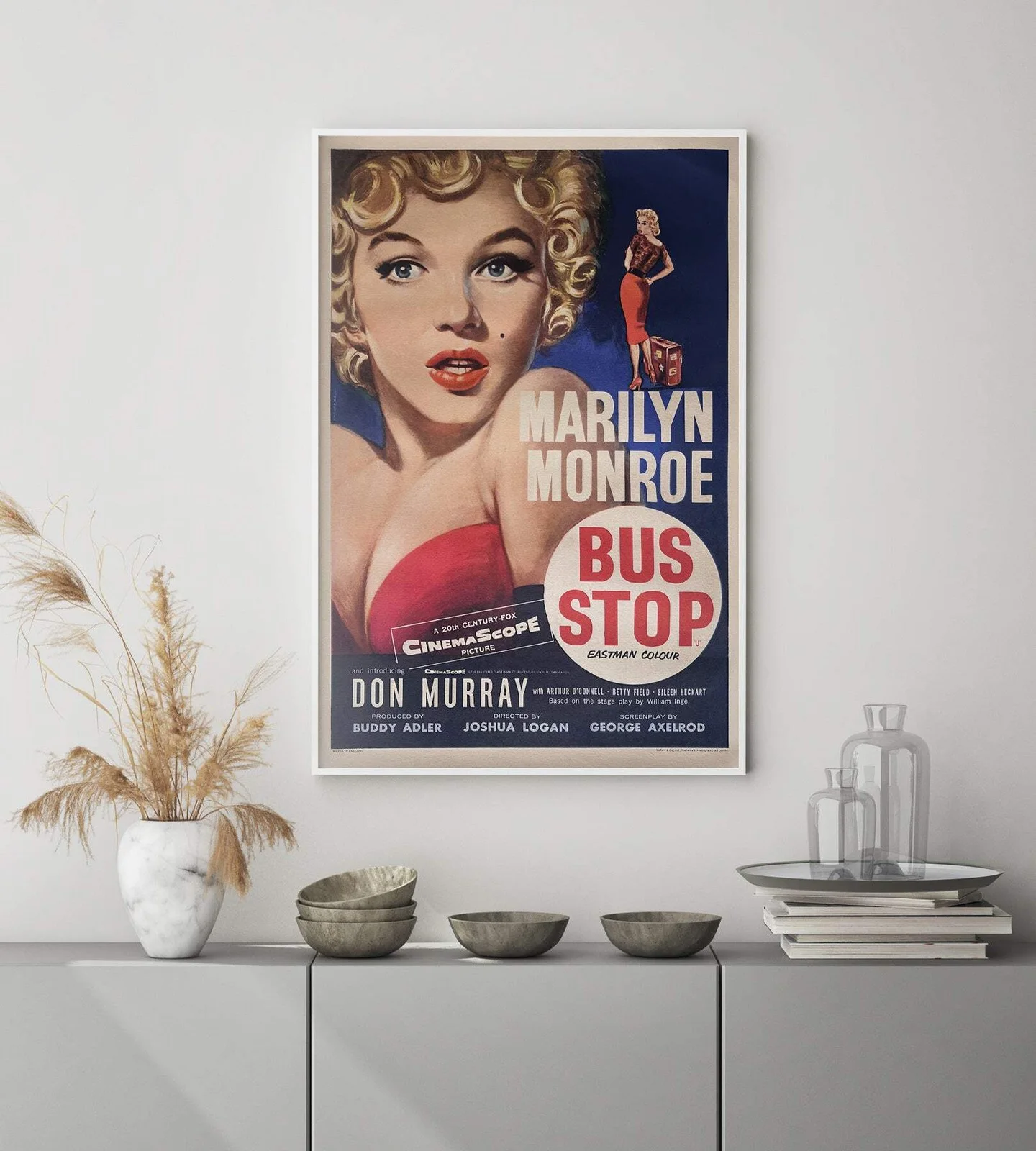 Bus Stop 1956 UK Double Crown Film Poster, Tom Chantrell, image 2