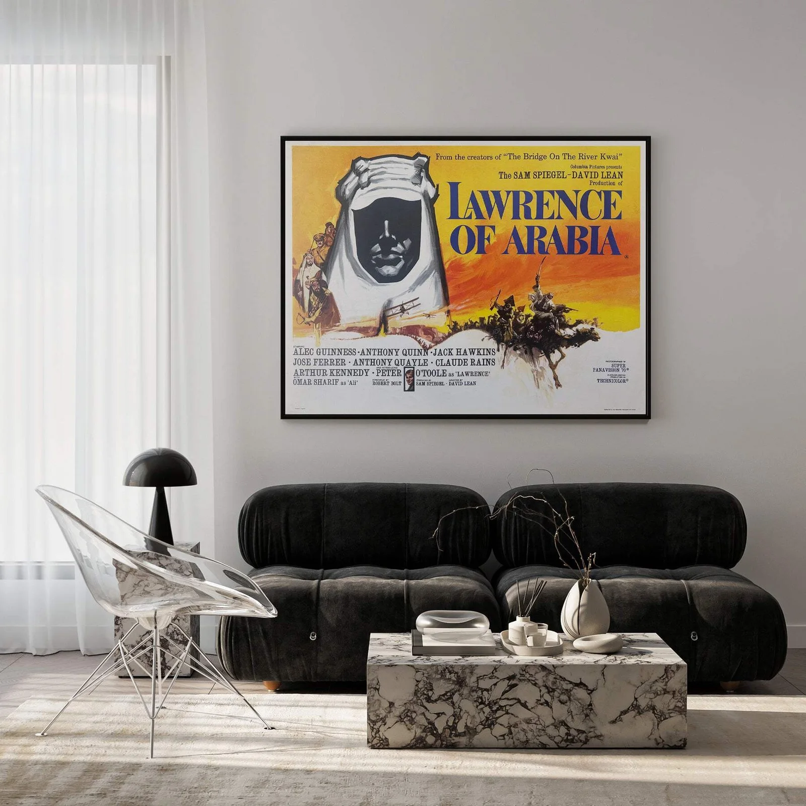 Lawrence of Arabia 1962 Pre-Oscars UK Quad Film Poster, Georges Kerfyser, изображение 2