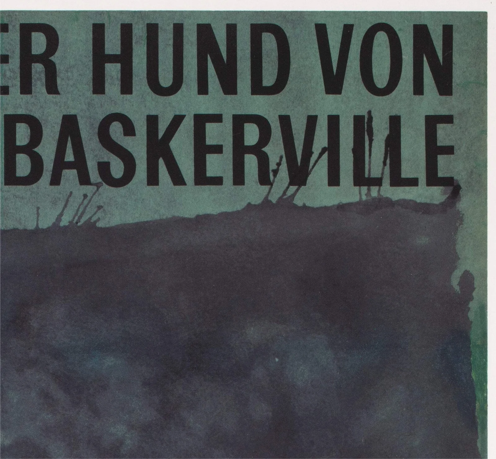 The Hound of the Baskervilles 1964 East German A1 Film Poster, Schleissing Group, изображение 4