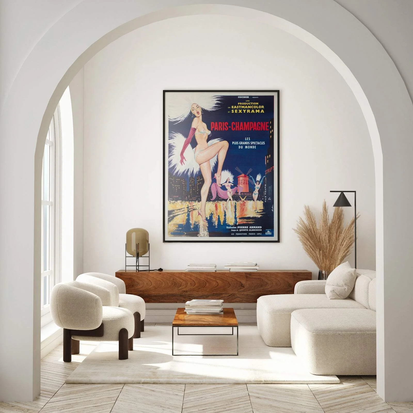 Paris Champagne 1964 French Grande Film Poster, Sinclare, изображение 2