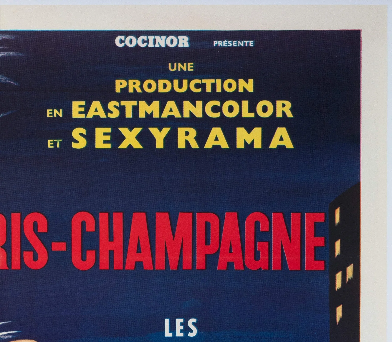 Paris Champagne 1964 French Grande Film Poster, Sinclare, изображение 4