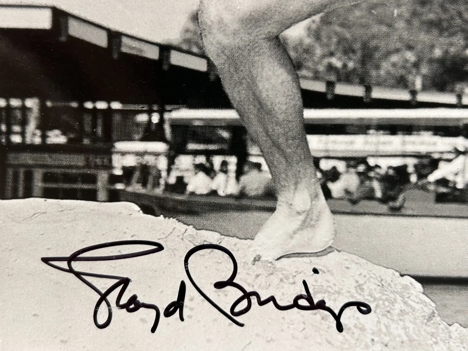 Lloyd Bridges — Authentic Autograph Photograph Lloyd Bridges ( Mike Nelson) TV Sea Hunt, image 2