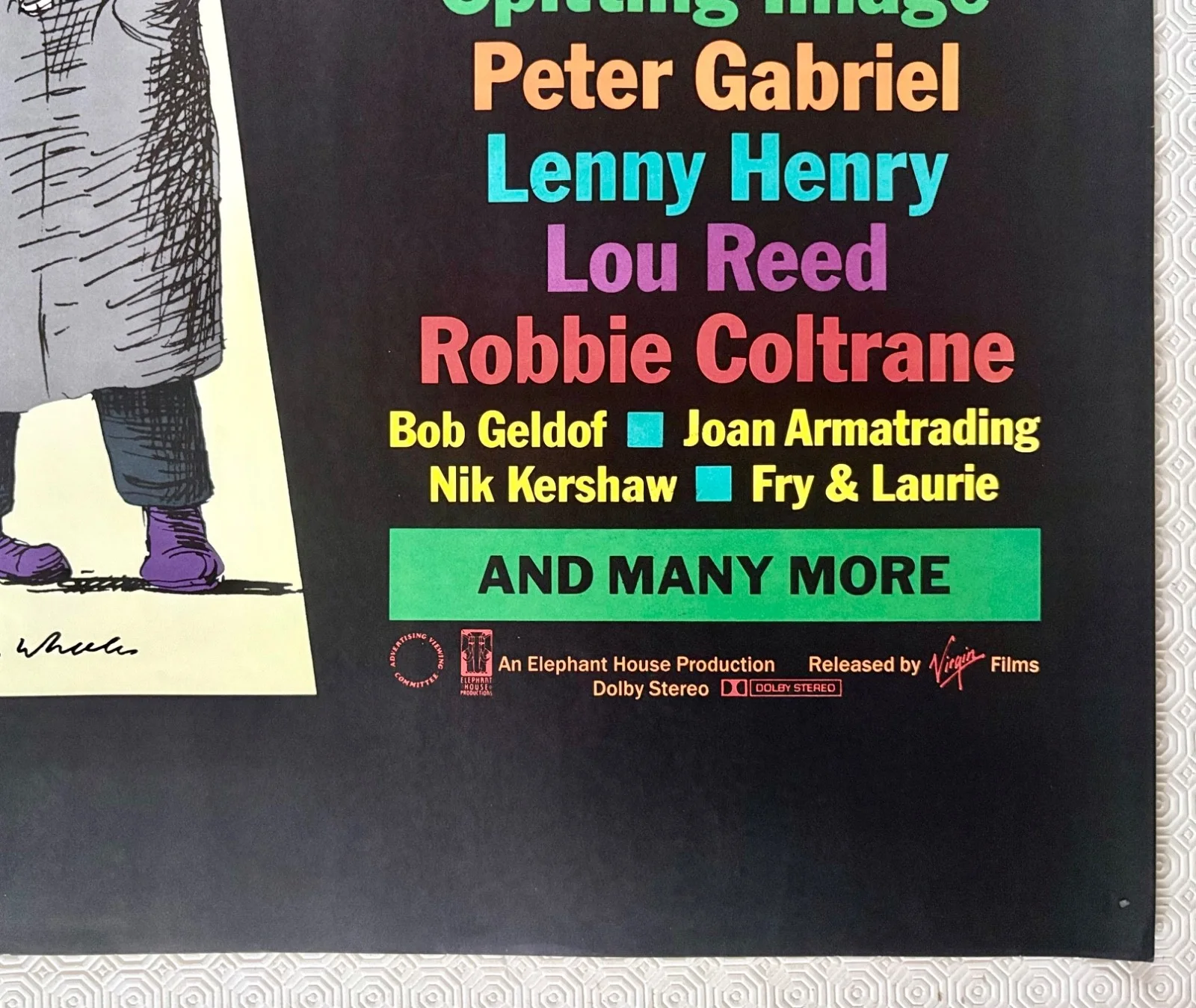 The Secret Policeman's Third Ball Original 1987 Quad Poster John Cleese Lou Reed, image 4