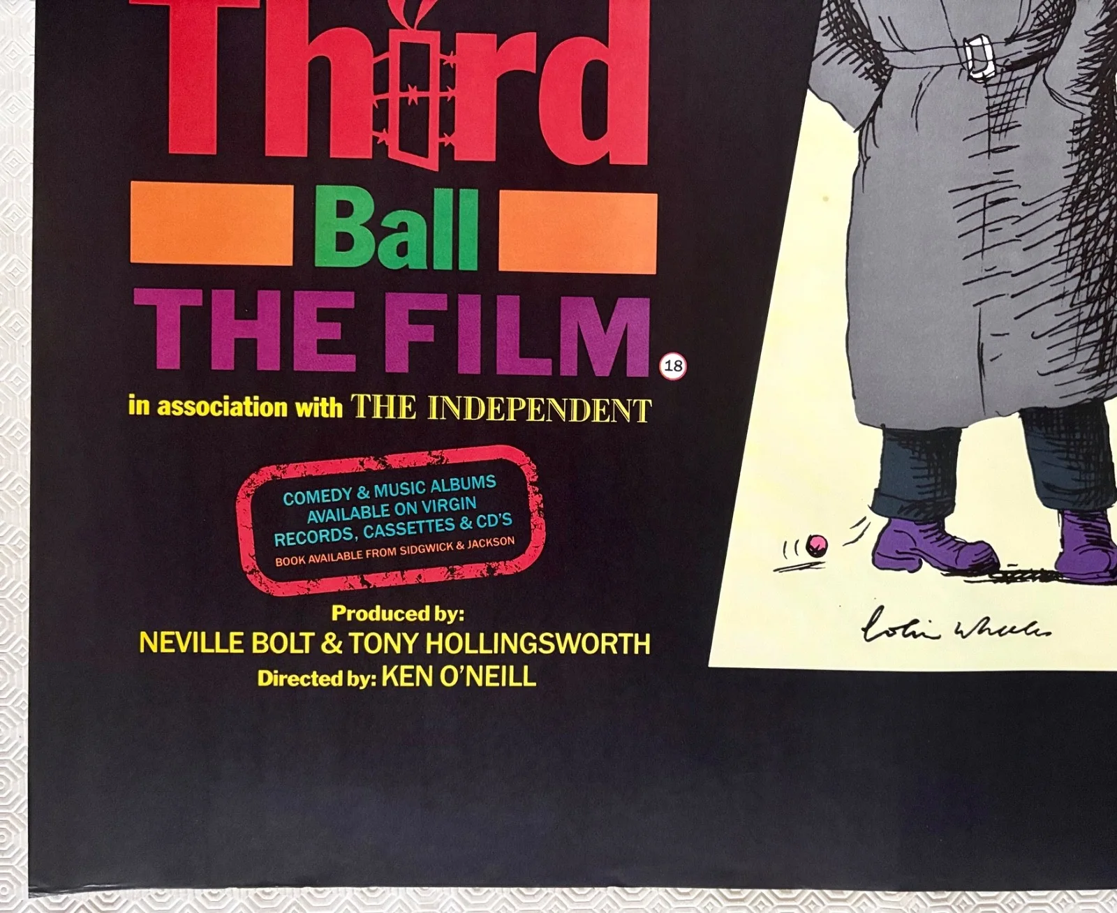 The Secret Policeman's Third Ball Original 1987 Quad Poster John Cleese Lou Reed, image 5