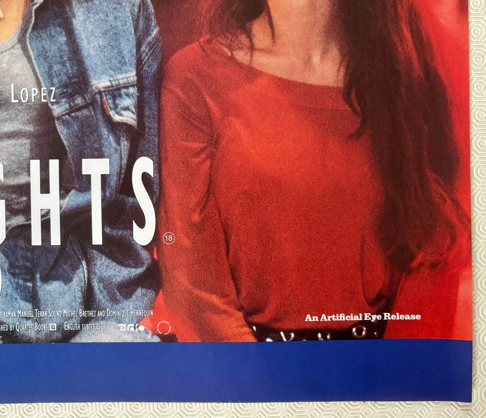 Savage Nights Les Nuits Fauves Original 1993 Quad Poster Cyril Collard, изображение 3