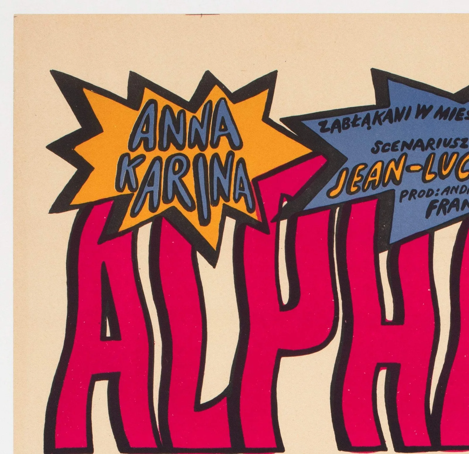 Alphaville 1965 Polish A1 Film Poster, Andrzej Krajewski, image 3