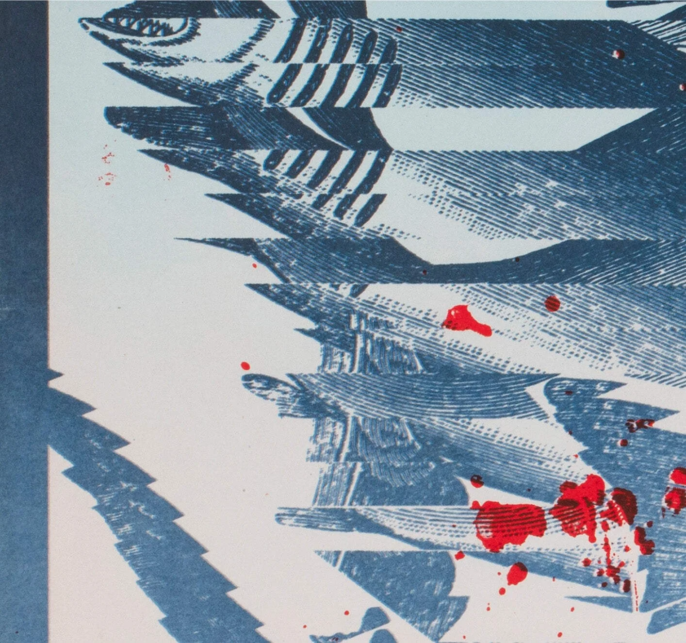 Jaws R1987 Czech A3 Film Poster, Zdenek Ziegler, изображение 5