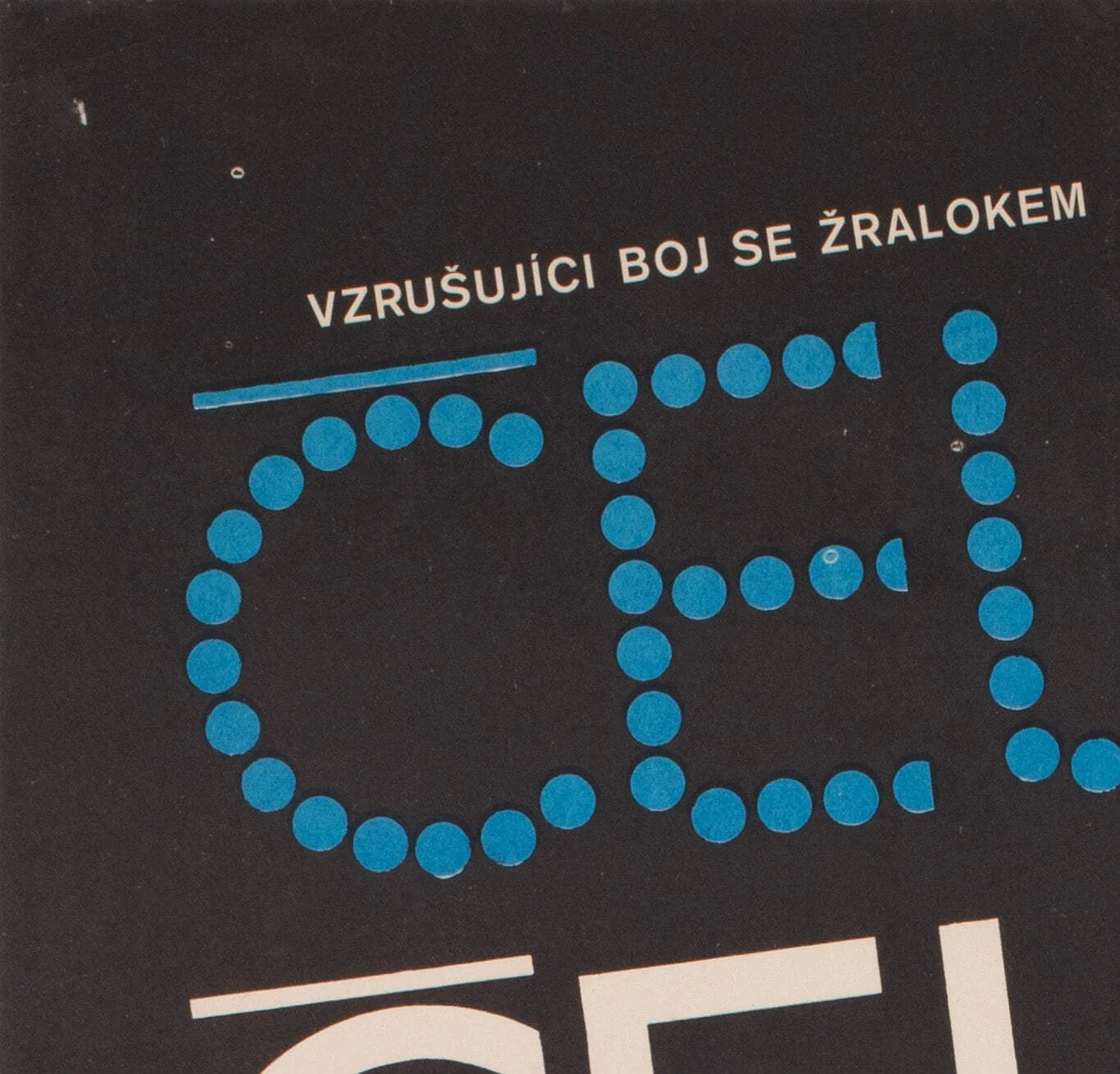 Jaws 1976 Czech A3 Film Poster, Olga Fischerova, изображение 3
