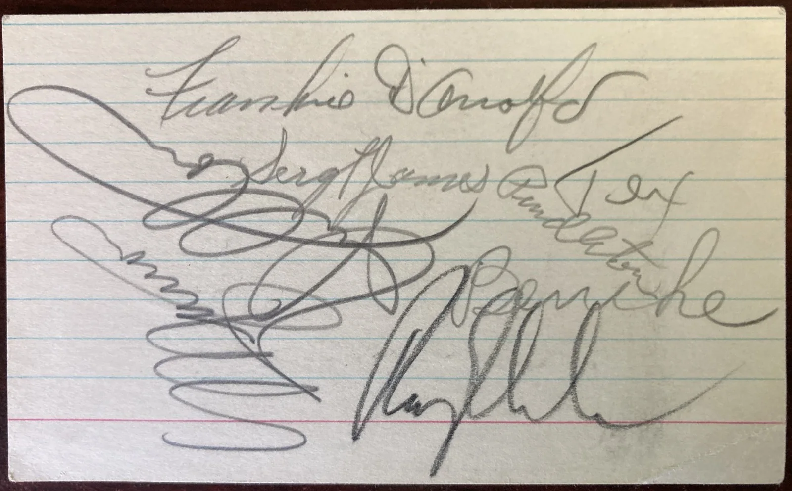 GLENN MILLER-Signed card w/ Beneke, Eberle, Hutton, D'Annolfo-Vintage-Unique, image 2