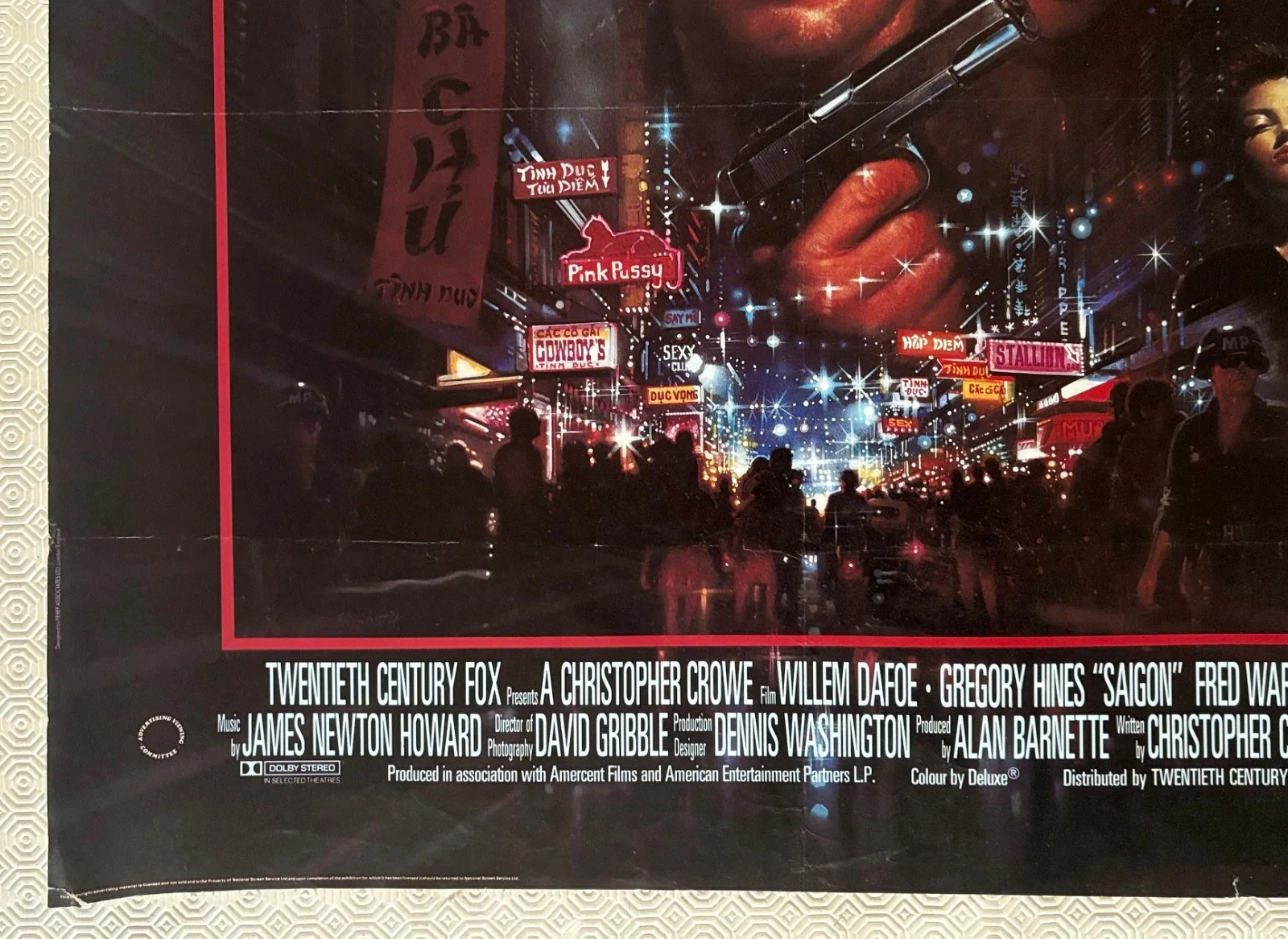 Saigon aka Off Limits Original 1988 Quad Poster Willem Dafoe Gregory Hines, image 2