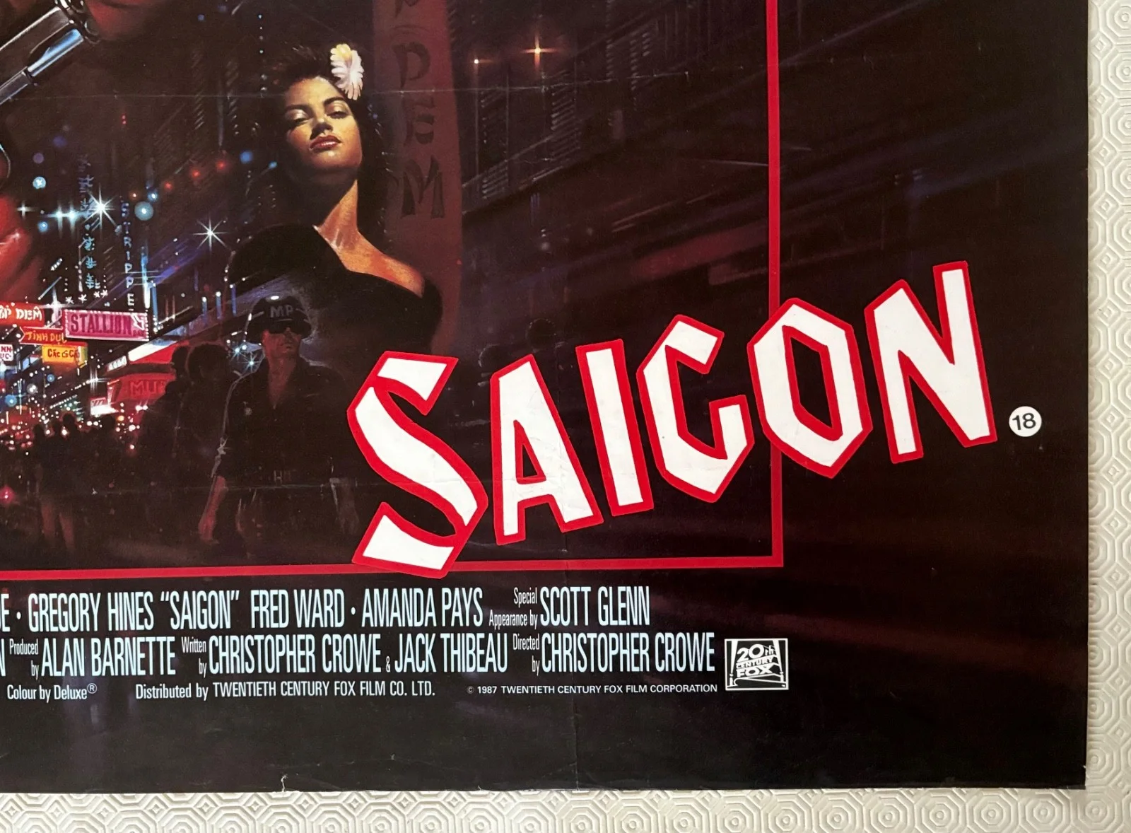 Saigon aka Off Limits Original 1988 Quad Poster Willem Dafoe Gregory Hines, image 3