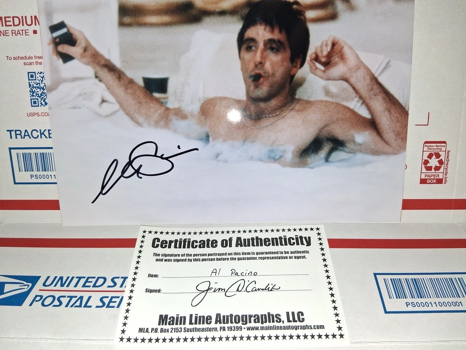 Al Pacino Tony Montana Scarface Autograph 8x10 Photo w/ COA, изображение 2