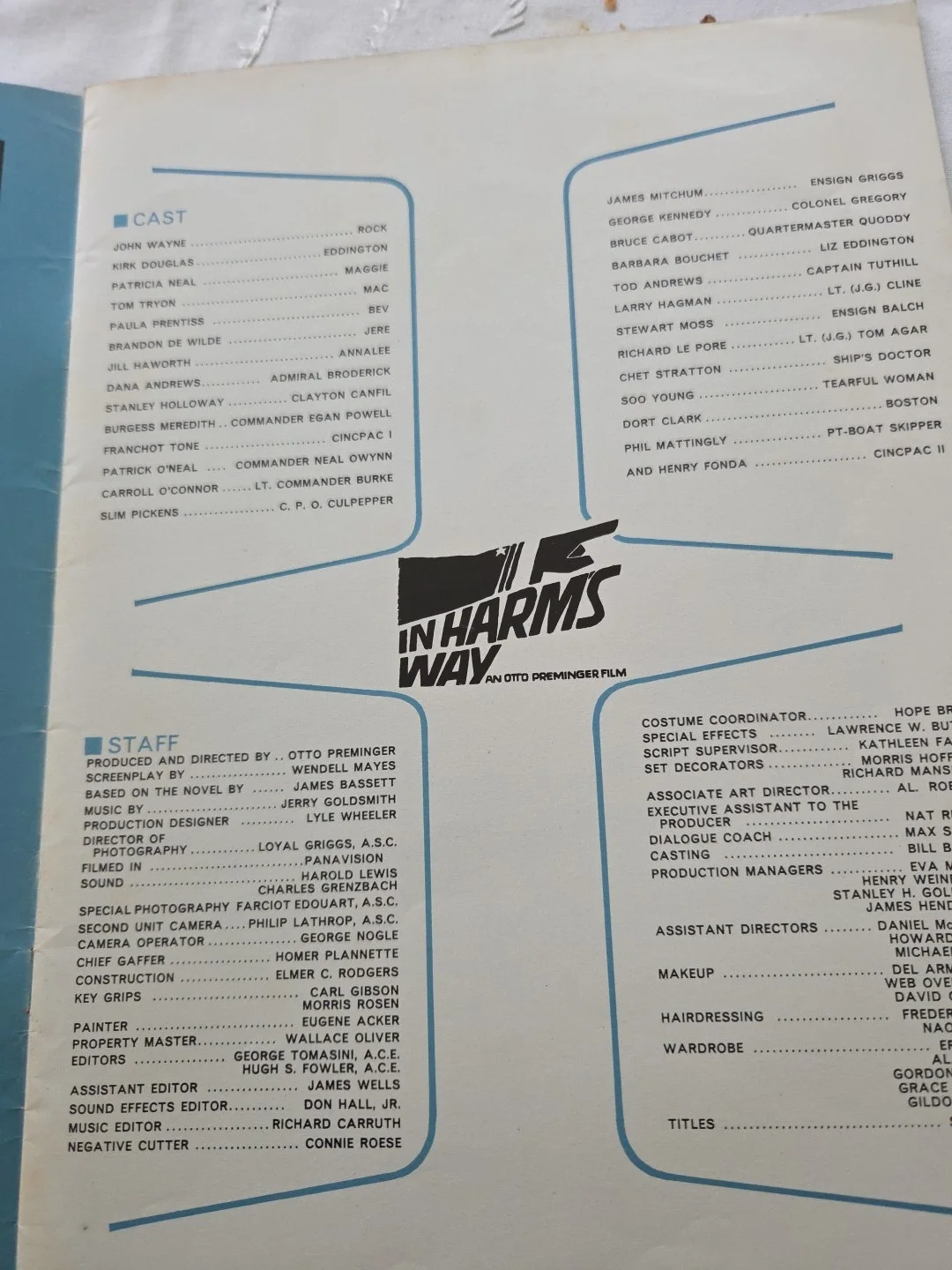 In HARMS WAY 3 Movie Programs Inc Japan Ed Starring JOHN WAYNE and KIRK DOUGLAS, image 2