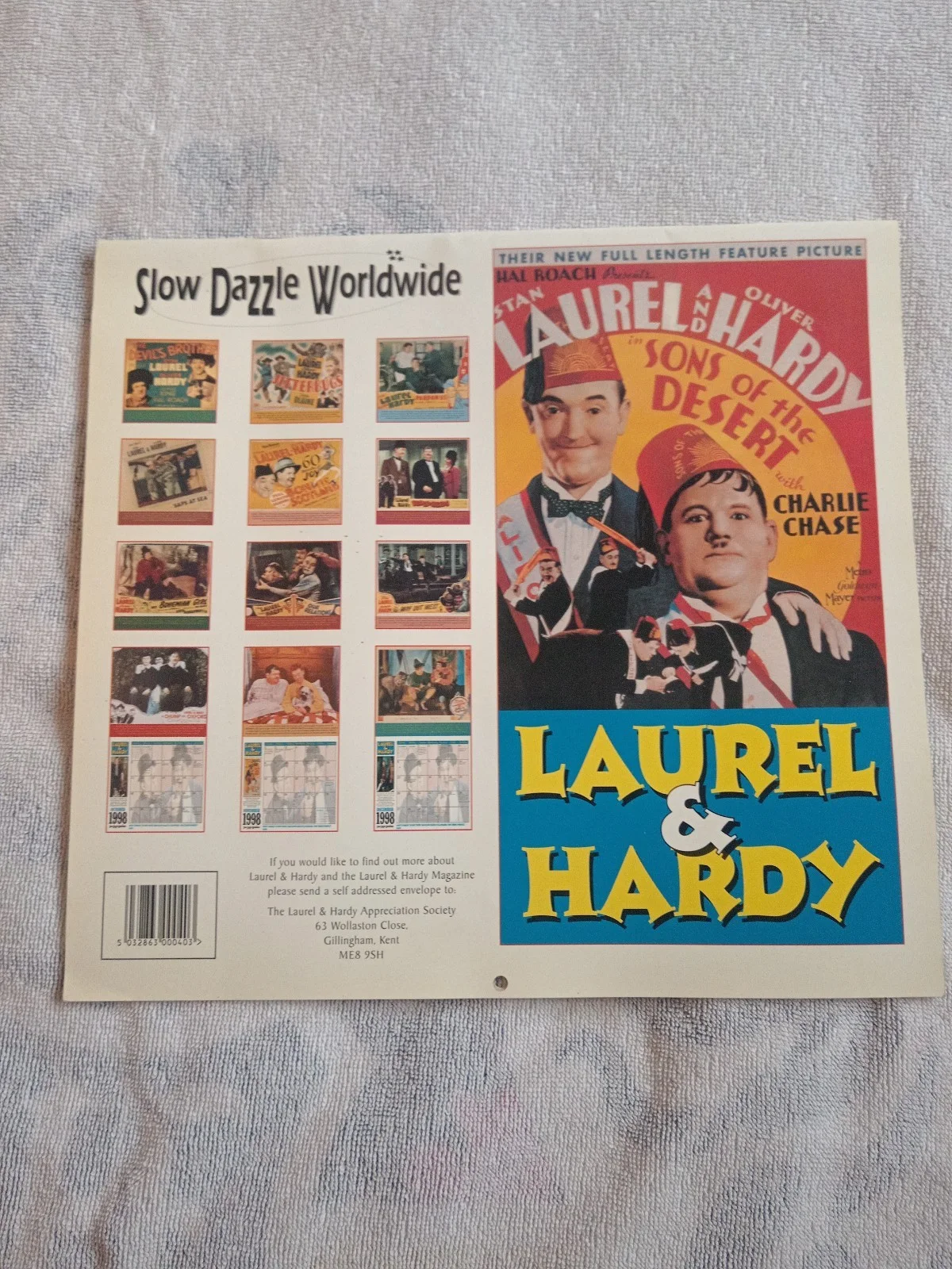 LAUREL & HARDY (1998) Official Calendar, image 2