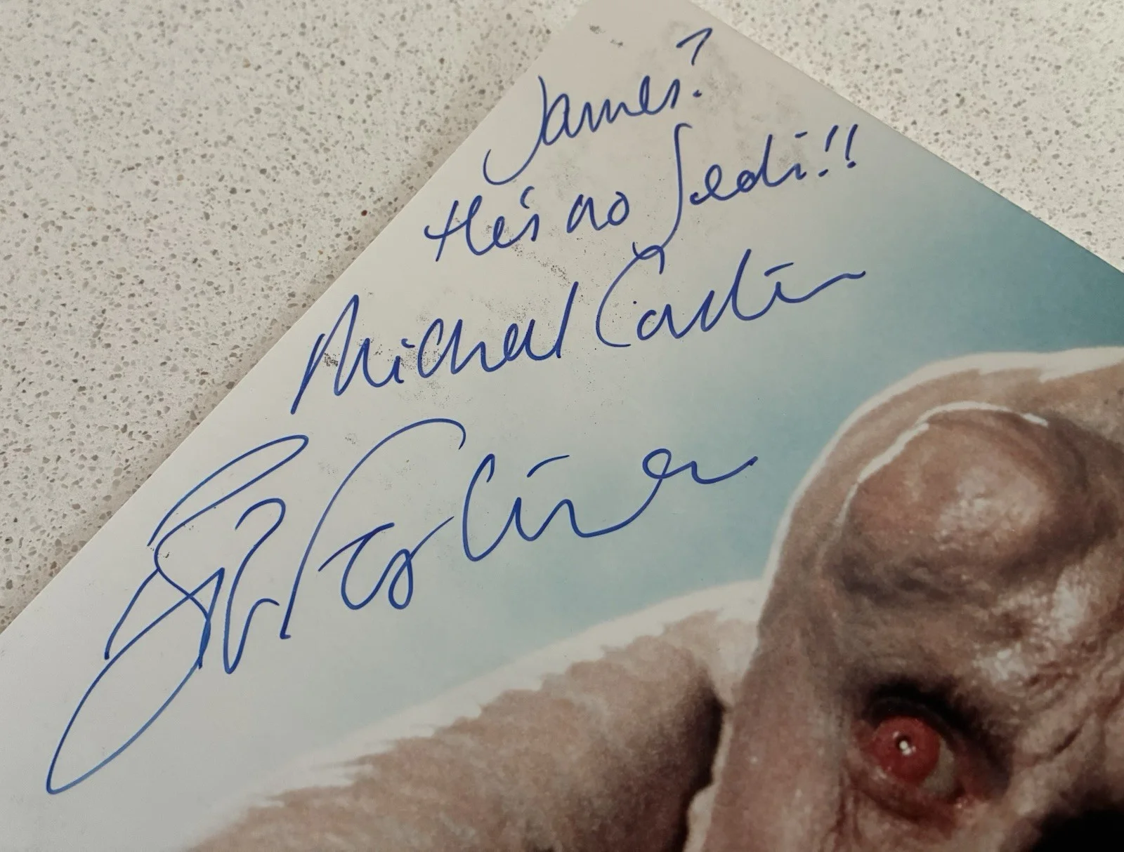MIKE CARTER *SIGNED IN PERSON - BIB FORTUNA - STAR WARS ROTJ - LONDON 2001, изображение 2