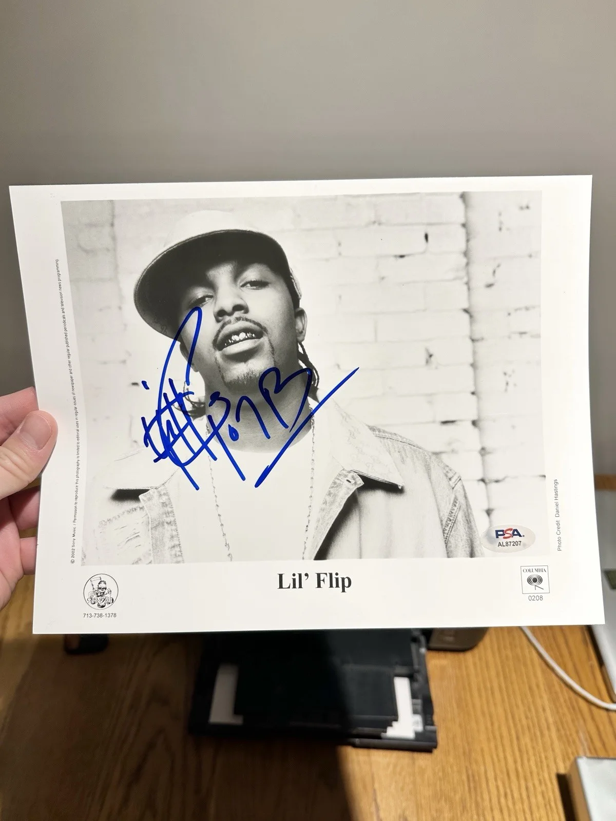 Lil' Flip Autographed Signed Promo Press Photo PSA Hip-Hop Rap Houston, image 2