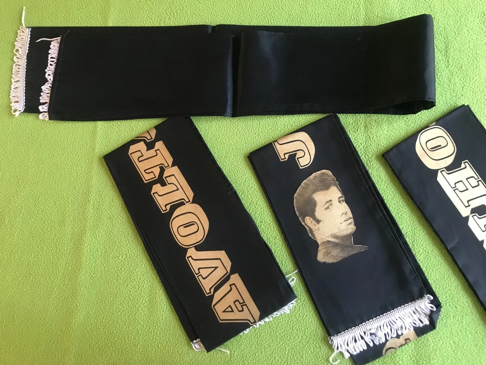 4 VTG 70s Grease Movie John Travolta Scarves Fancy Dress Costume Souvenir, изображение 5