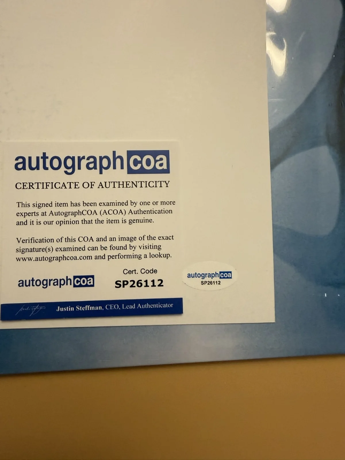 SIGNED Lorde Autographed Virgin Art Card Photo Vinyl LP COA SP26112, image 3