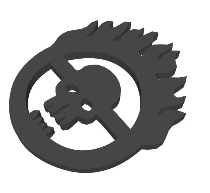 Mad Max Inspired Skull Logo 3D Printed Wall Art, image 2