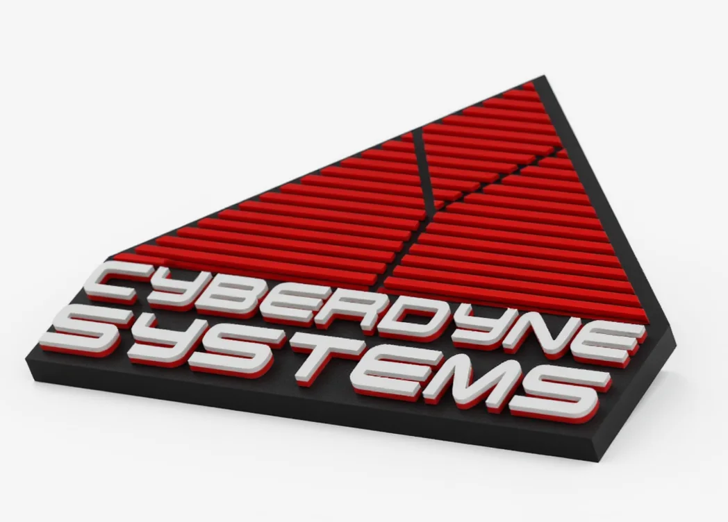 Cyberdyne Systems Logo Terminator Sign Shelf Wall Art Decorative 3D Printed, image 3