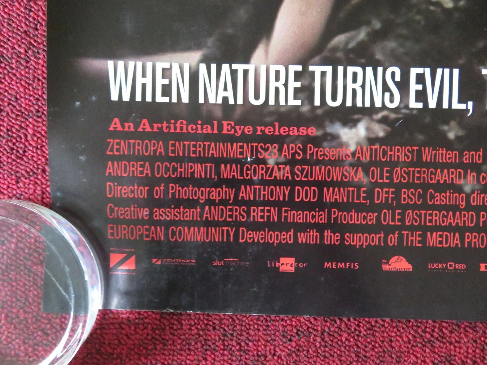 ANTICHRIST UK QUAD ROLLED POSTER WILLEM DAFOE CHARLOTTE GAINSBOURG 2009, изображение 4