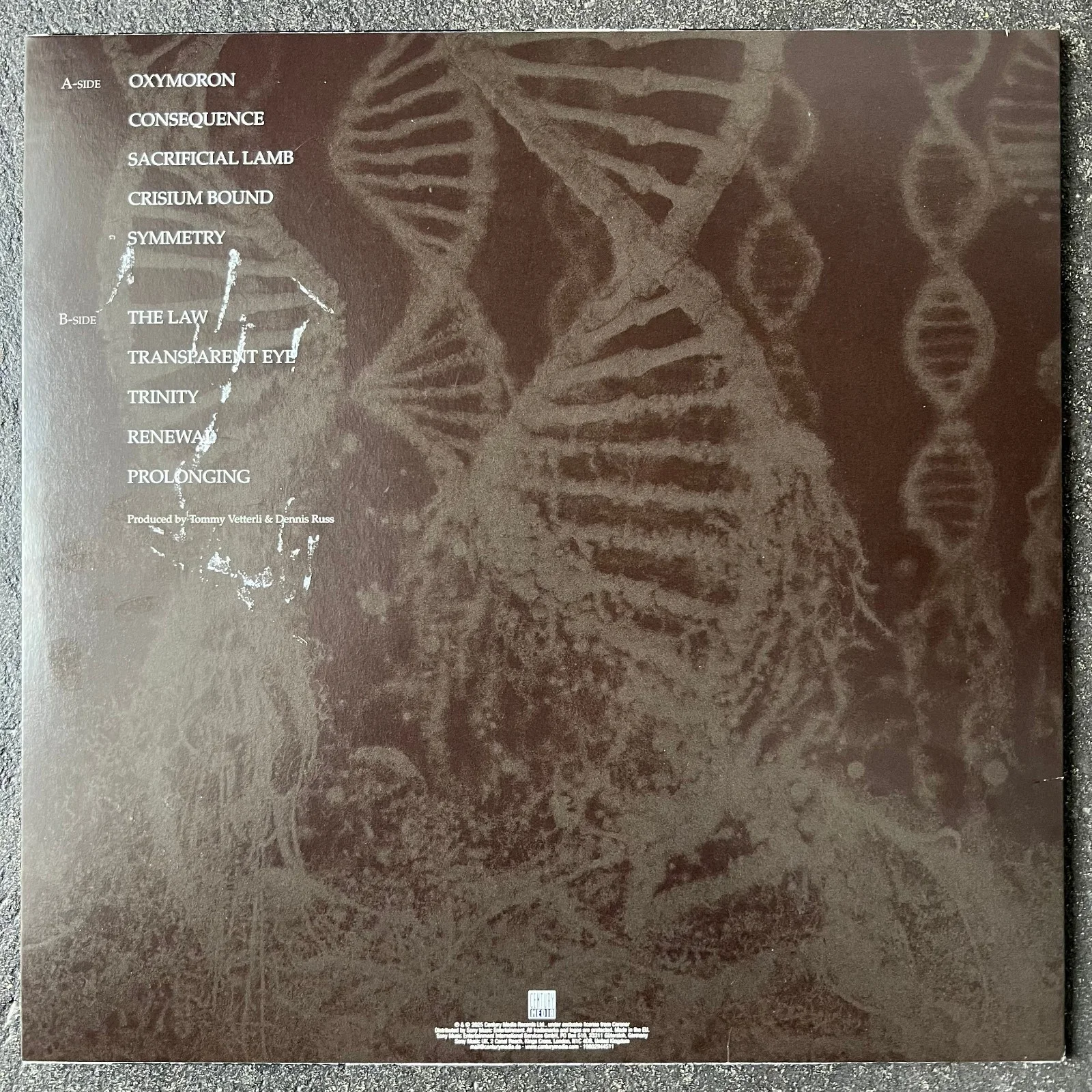 CORONER signed autographed record "DISSONANCE THEORY" / inperson, image 2