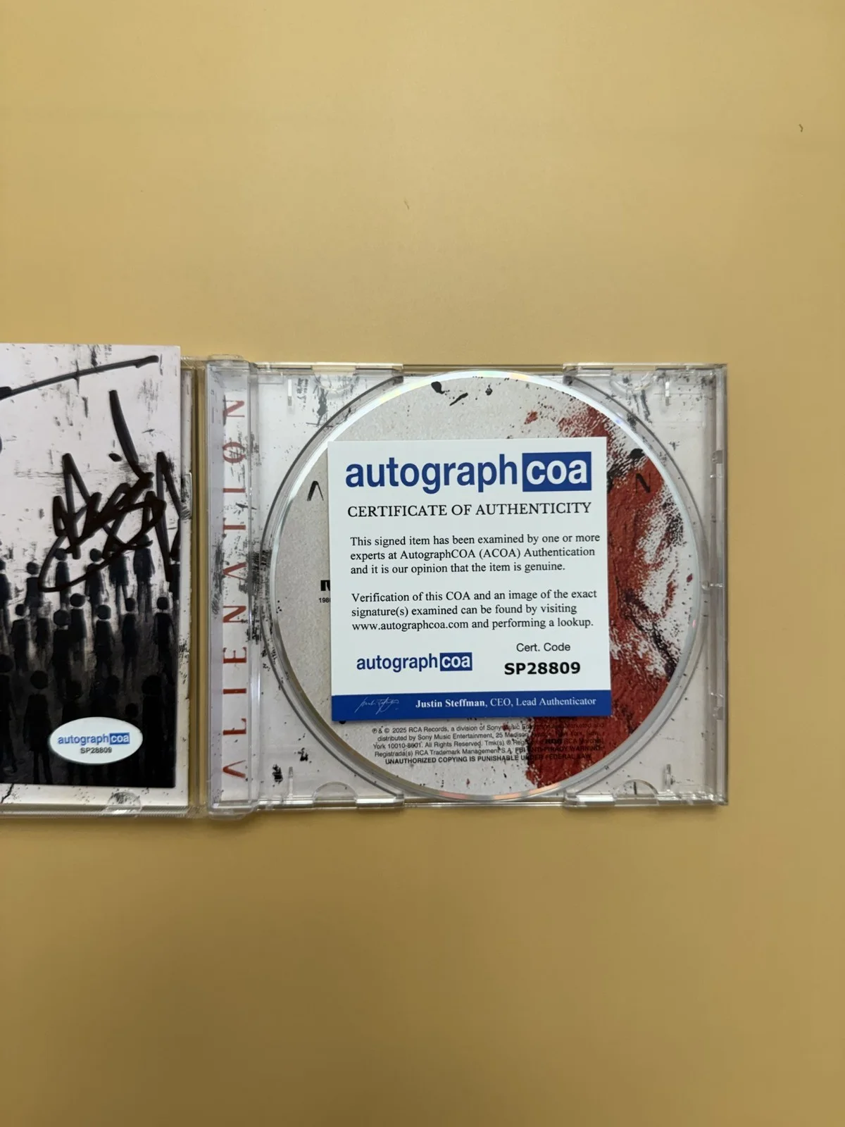 SIGNED Three Days Grace Autographed Alienation CD All Members ACOA SP28809, image 3