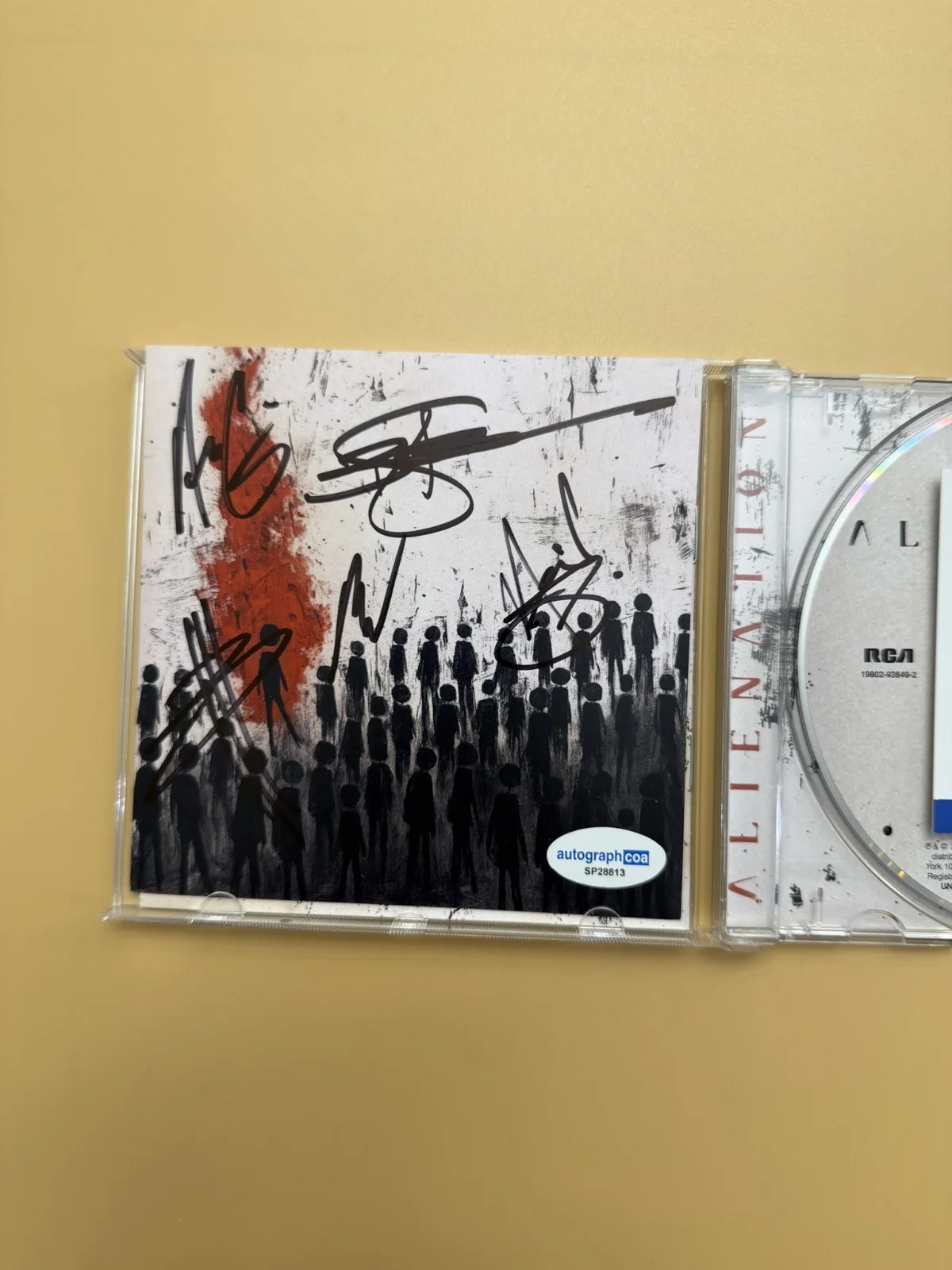 SIGNED Three Days Grace Alienation CD Autograph ACOA SP28813, image 2