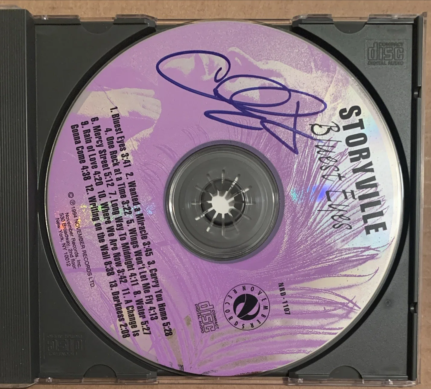 STORYVILLE Signed “Bluest Eyes” CD 1994 Mint Condition 2003 Dallas Ticket Stub, image 3