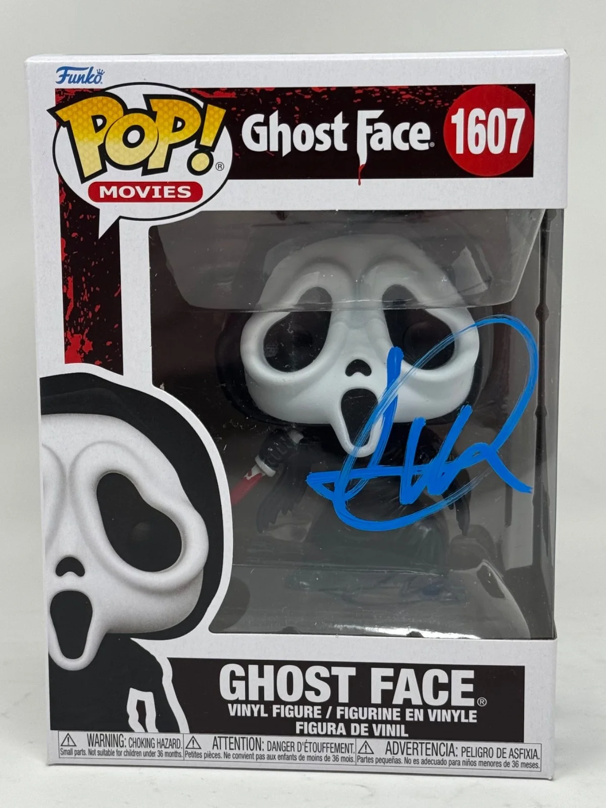 Jack Quaid — Jack Quaid Signed Scream Ghost Face Funko Pop 1607 Autograph Horror Beckett COA, изображение 2