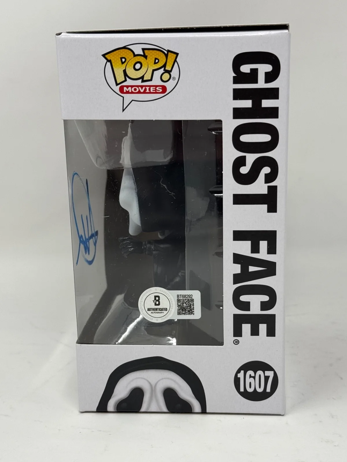 Jack Quaid — Jack Quaid Signed Scream Ghost Face Funko Pop 1607 Autograph Horror Beckett COA, изображение 4