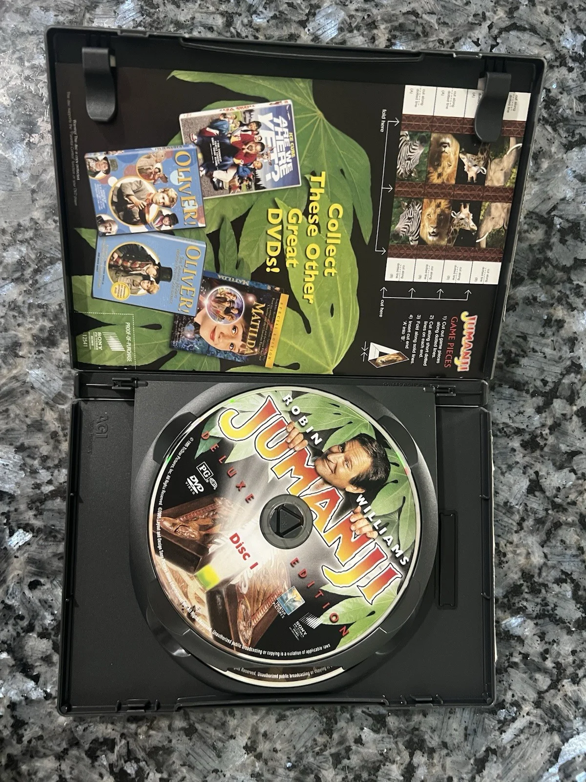 Robin Williams — ROBIN WILLIAMS JUMANJI MOVIE SIGNED AUTOGRAPHED DVD COVER W/COA RARE, изображение 3