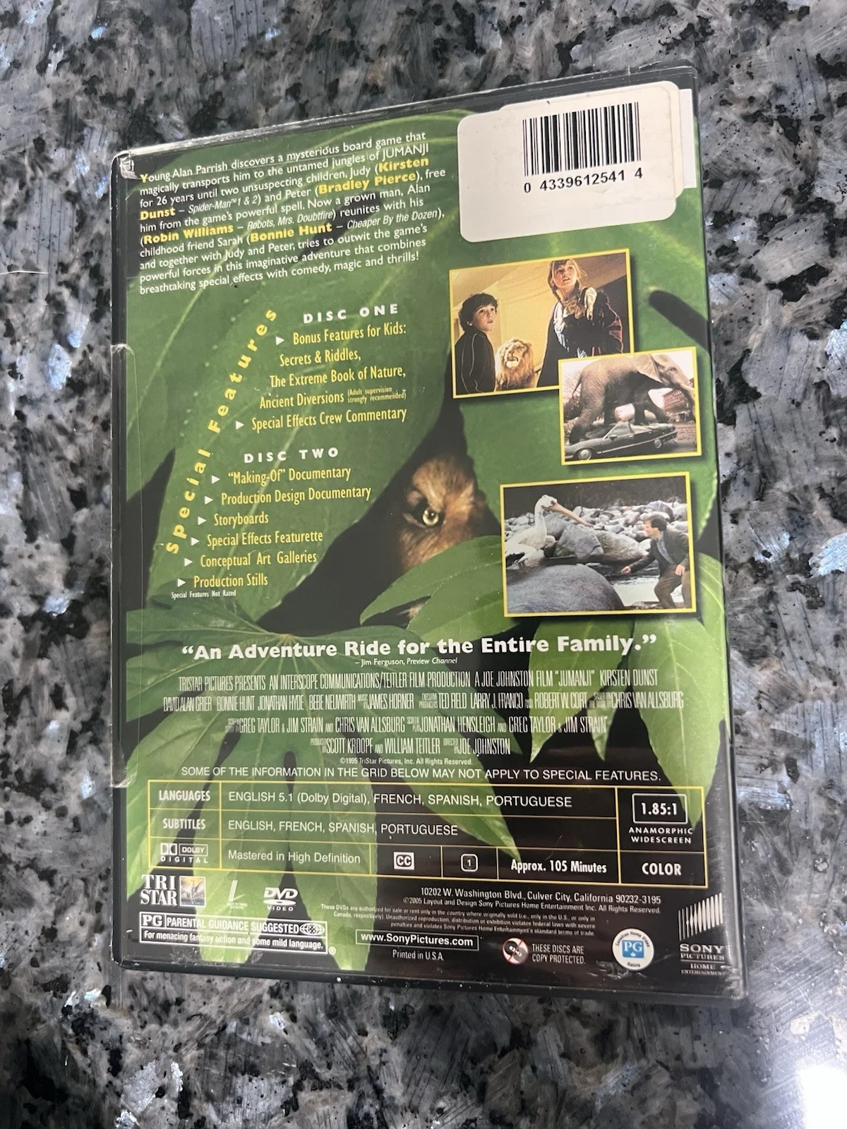 Robin Williams — ROBIN WILLIAMS JUMANJI MOVIE SIGNED AUTOGRAPHED DVD COVER W/COA RARE, изображение 5