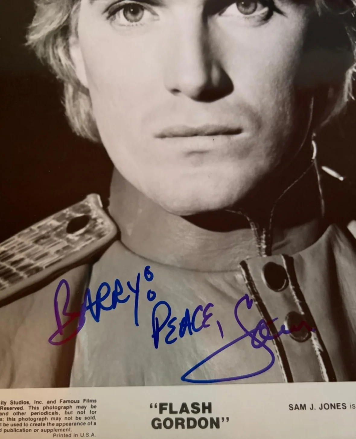 Sam J. Jones — SAM JONES SIGNED AUTOGRAPHED 8X10 PHOTO FLASH GORDON THE HIGHWAYMAN JSA COA, изображение 2