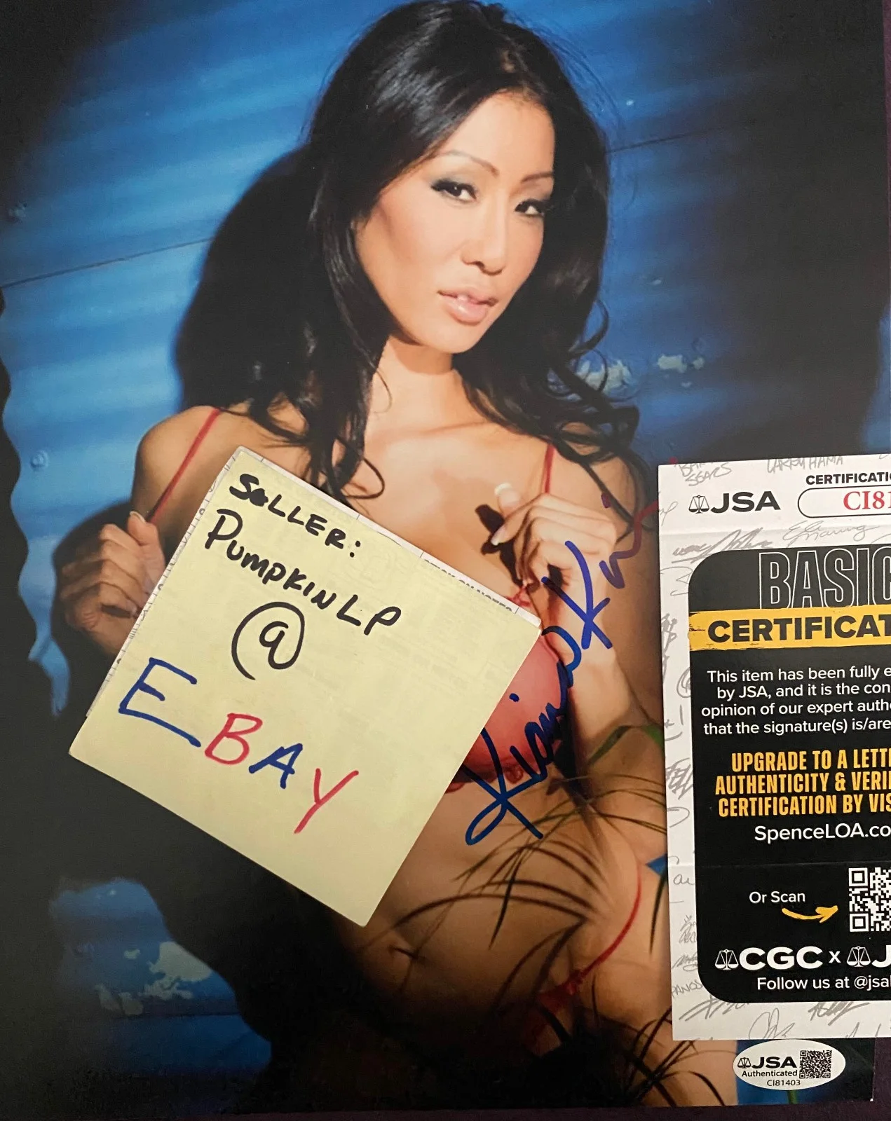 KIANA KIM — Rare Kiana Kim (Former Pete Rose Fiance) Signed Playboy 8X10 Photo JSA COA, изображение 2