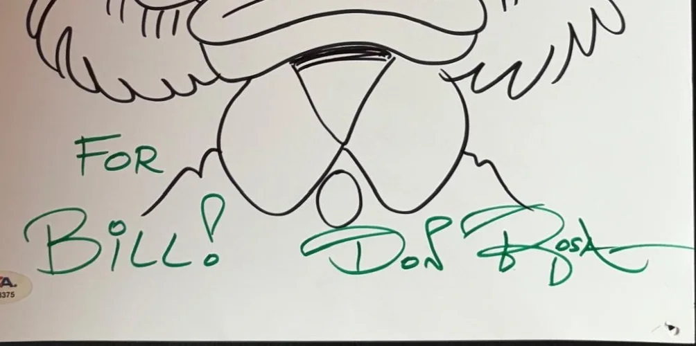 Don Rosa — DON ROSA SIGNED RARE SKETCH 11X14 THE LIFE AND TIMES OF SCROOGE MCDUCK PSA COA, изображение 4