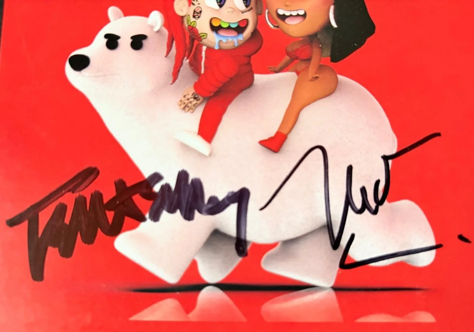 Tekashi 69, Nicki Minaj — TEKASHI 69 & NICKI MINAJ SIGNED AUTOGRAPH CD COVER TROLLZ 6IX9INE RARE JSA COA B, image 2